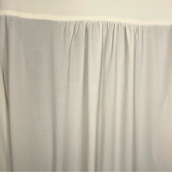 MEDIUM WONDERLY IVORY WHITE BLOUSE STRETCH NEUTRAL 3/4 SLEEVE - Picture 10 of 12